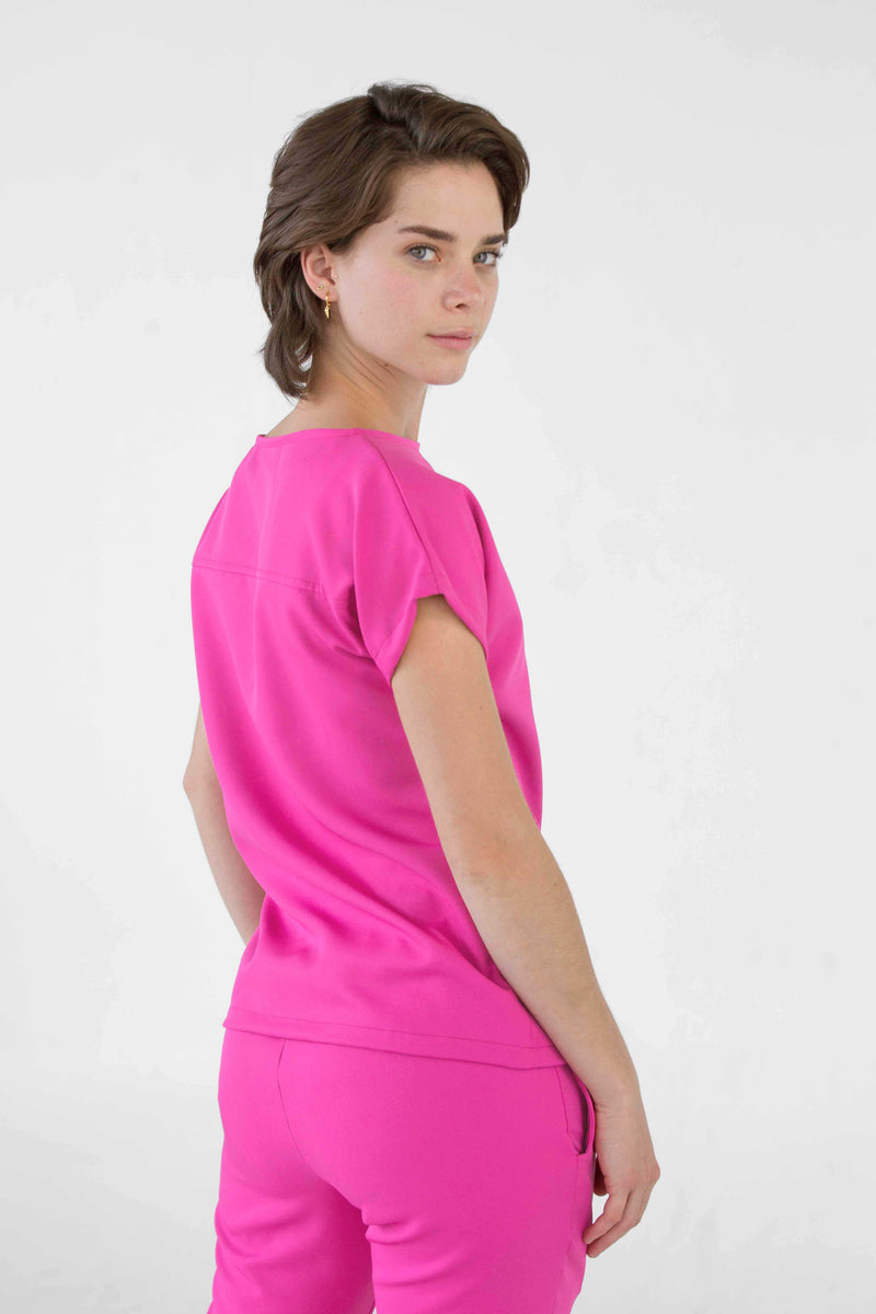 Fucsia Praga Antifluid Uniforme Quirúrgico