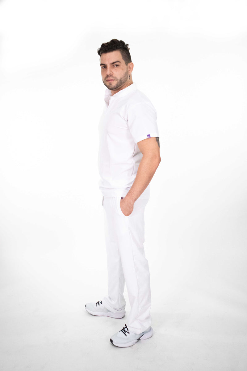 White Granada Antifluid Uniforme Quirúrgico