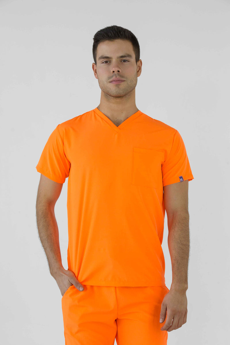 Neon Orange Dublin Antifluid Uniforme Quirúrgico