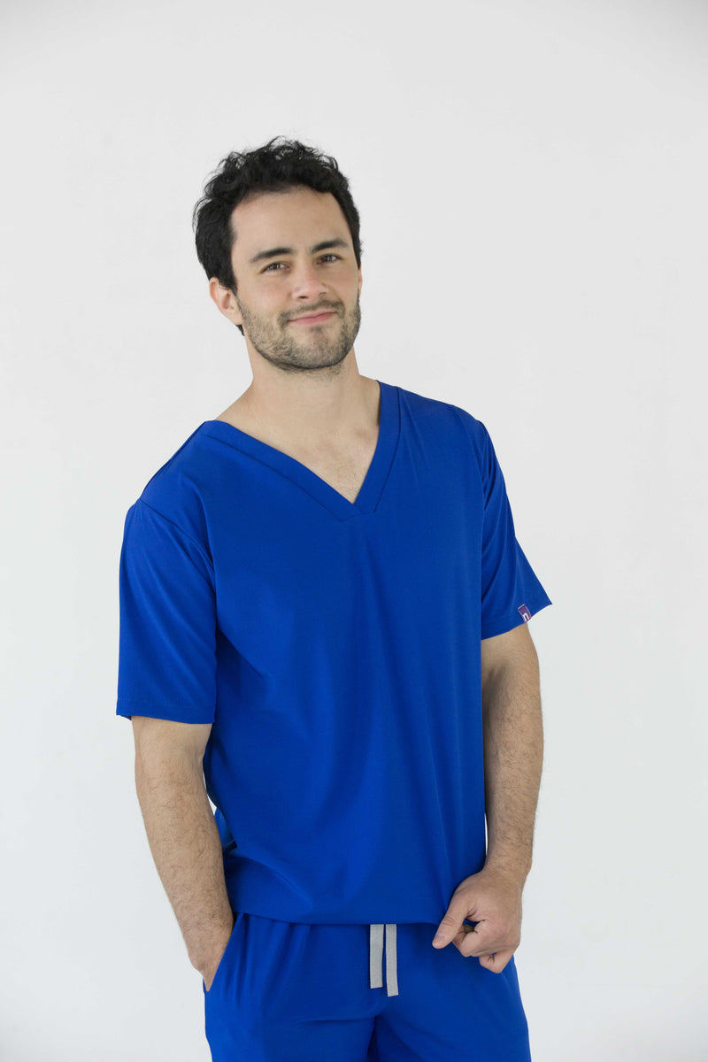 Royal Blue Oporto Antifluid Uniforme Quirúrgico