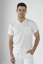 White Dublin Antifluid Uniforme Quirúrgico