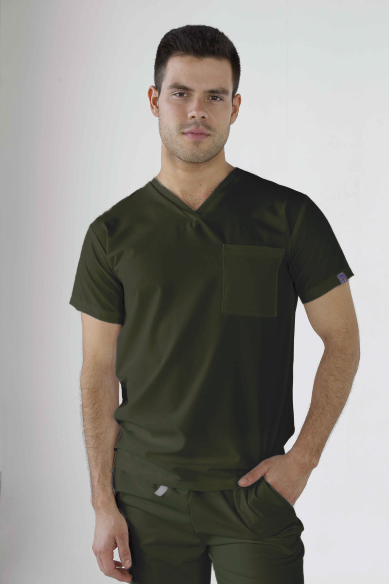 Olive Dublin Antifluid Uniforme Quirúrgico