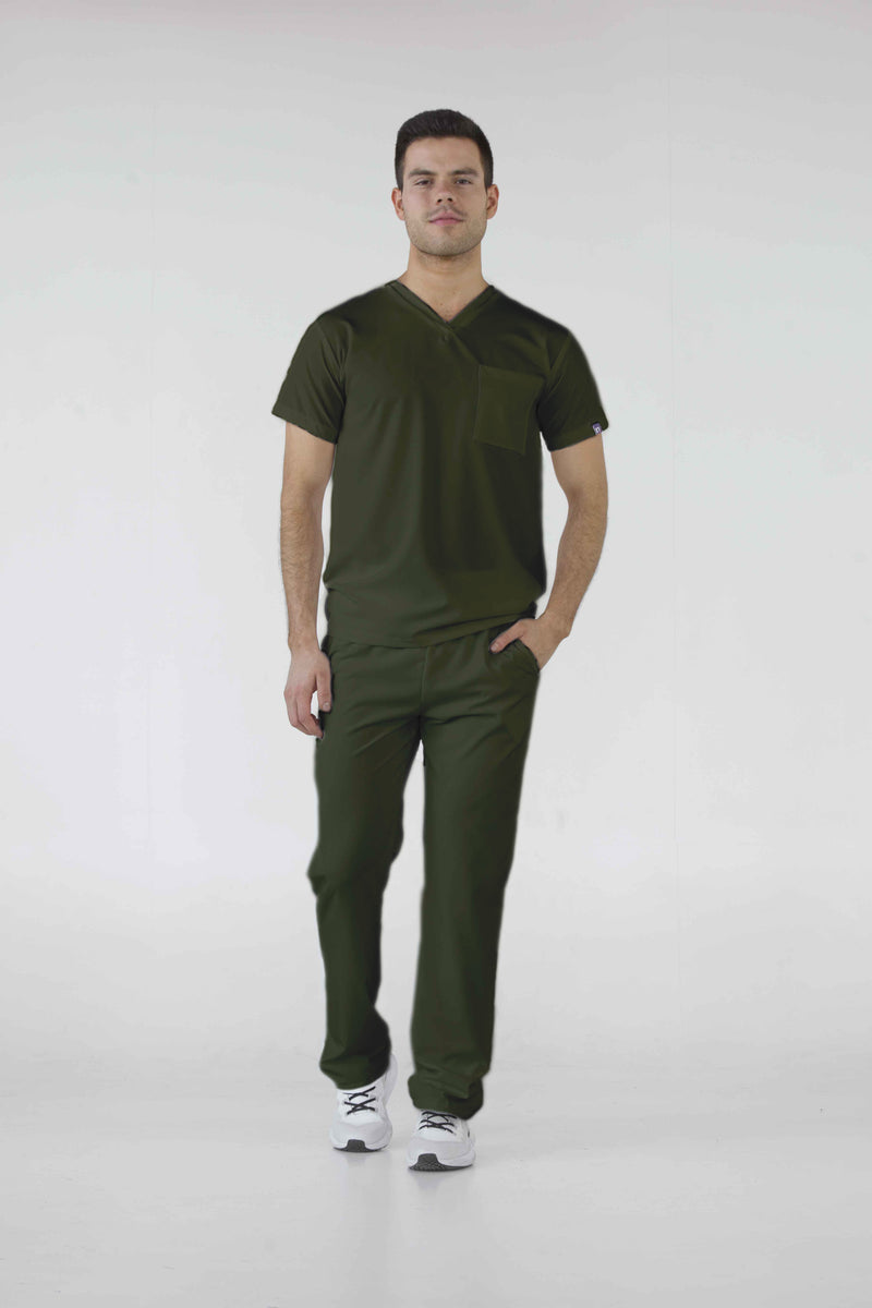 Olive Dublin Antifluid Uniforme Quirúrgico