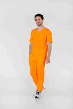 Neon Orange Oporto Antifluid Uniforme Quirúrgico