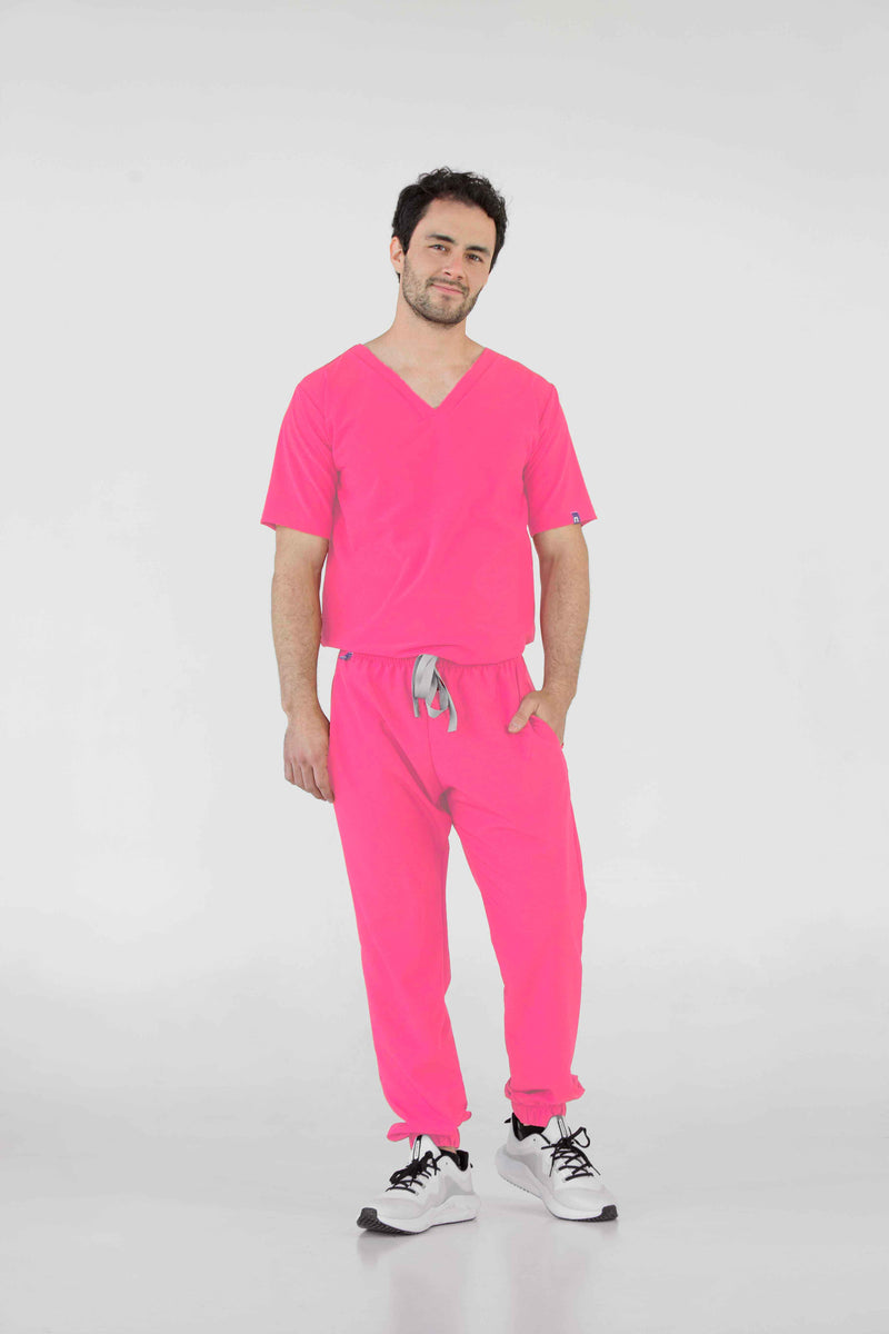 Neon Pink Oporto Antifluid Uniforme Quirúrgico