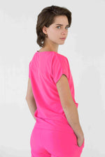 Neon Pink Praga Antifluid Uniforme Quirúrgico