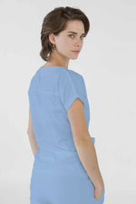 Sky Blue Praga Antifluid Uniforme Quirúrgico