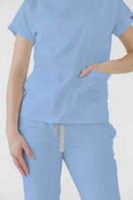 Sky Blue Praga Antifluid Uniforme Quirúrgico