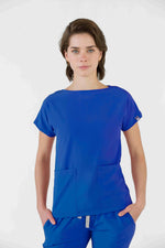 Royal Blue Praga Antifluid Uniforme Quirúrgico