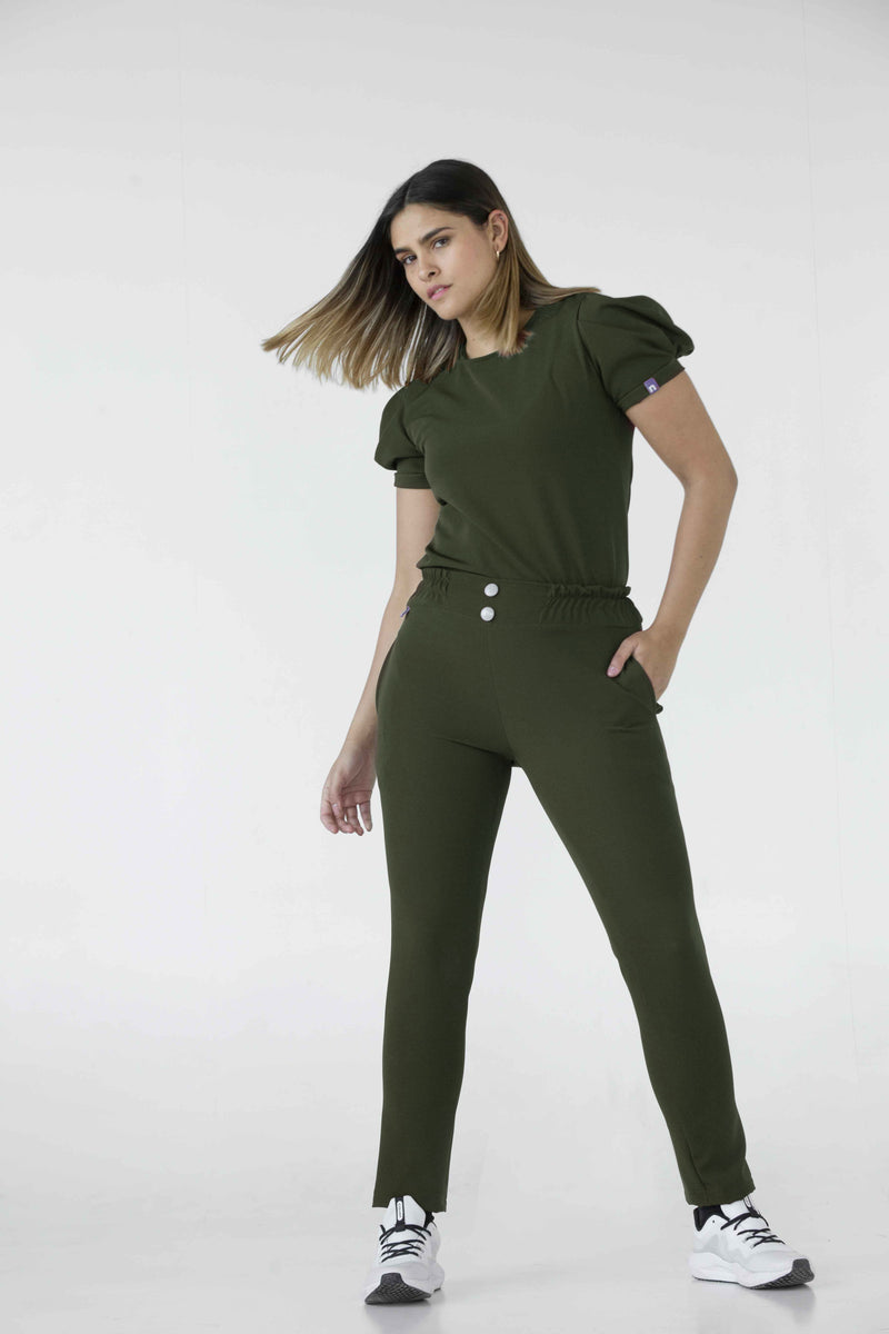 Olive Valencia Antifluid Uniforme Quirúrgico