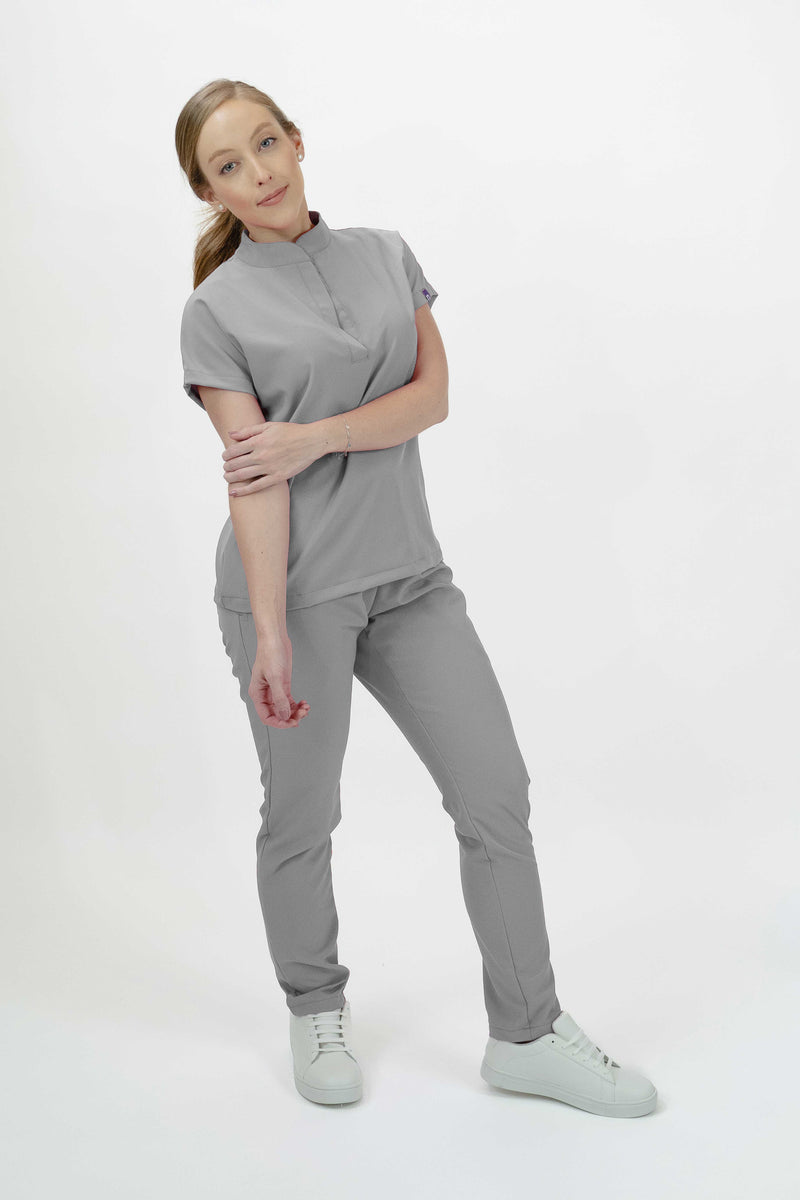 Gray Toledo Antifluid Uniforme Quirúrgico