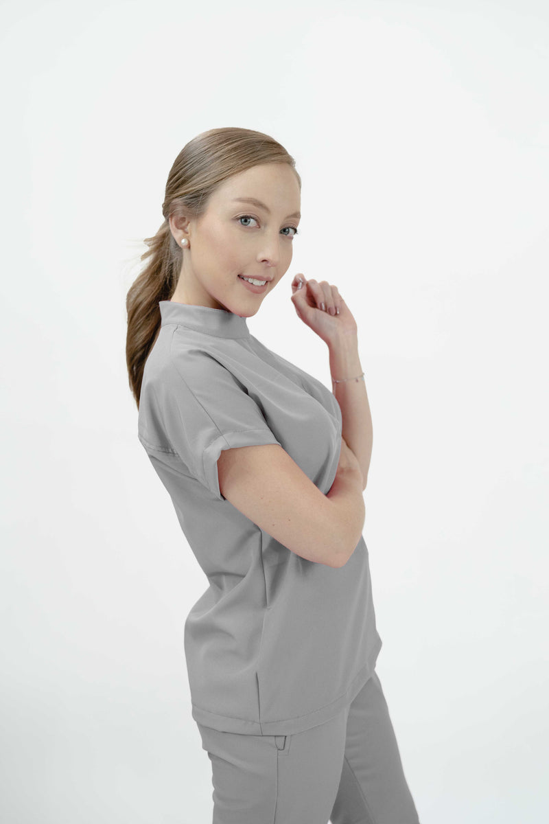 Gray Toledo Antifluid Uniforme Quirúrgico