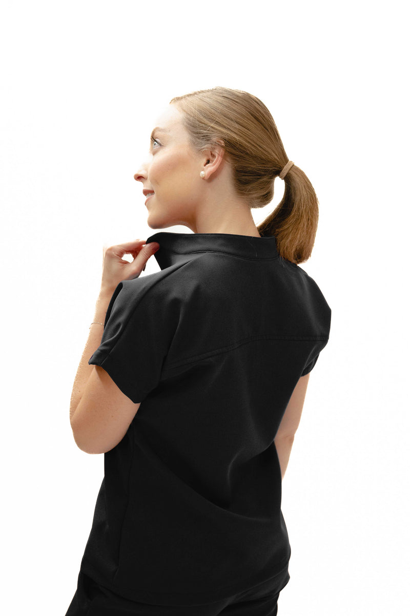 Black Toledo Antifluid Uniforme Quirúrgico