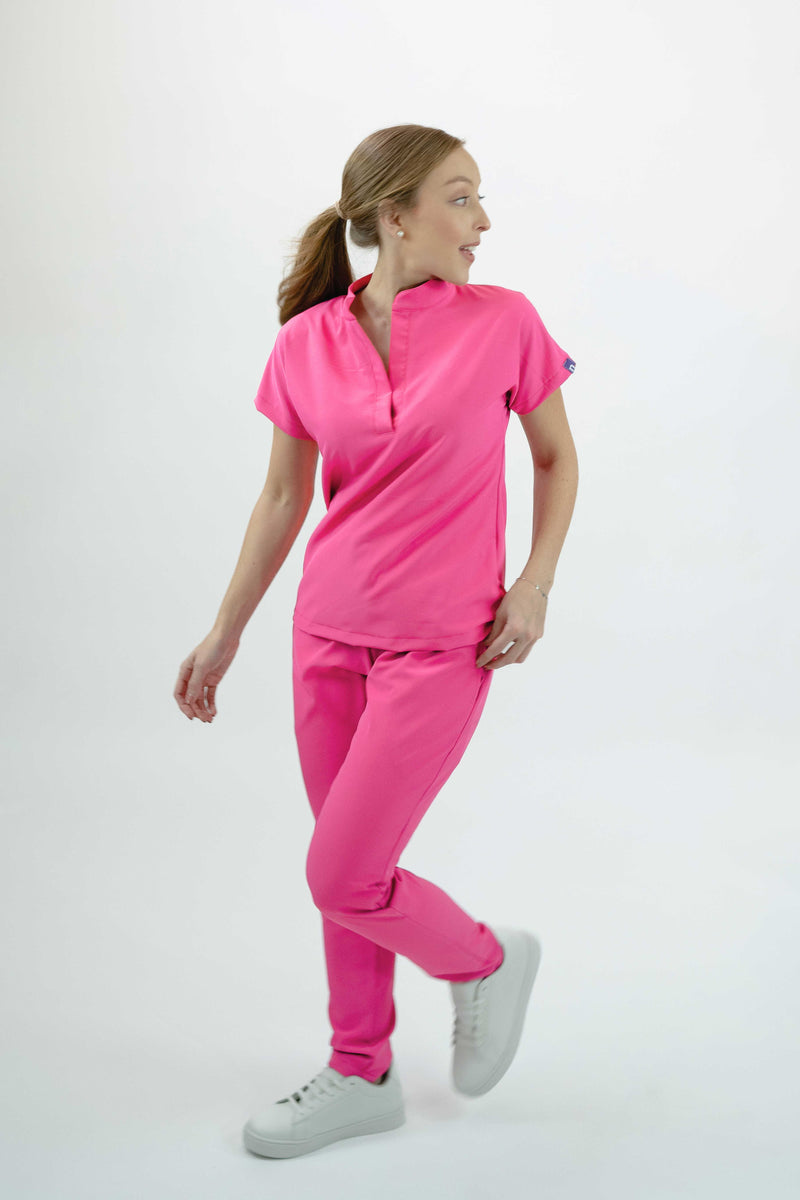 Neon Pink Toledo Antifluid Uniforme Quirúrgico